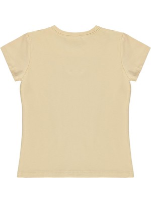 Civil Girls Basic 10-13 Yaş Tişört - Bej 13-14 Yaş