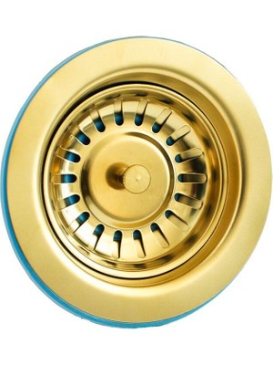 Şık ve Pratık Lavabo Gider Süzgeci Altın Detaylı Tasarım