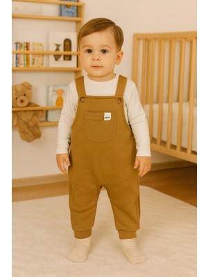 Kidaxi Cep Detaylı 3 Iplik  Bebek Salopeti