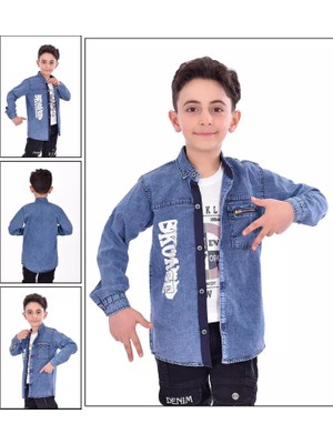 Cubbux Erkek Çocuk Yıkamalı  Kot Gömlek