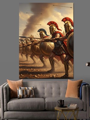 Karizma Tablo Hücuma Geçen Antik Roma Askerleri Dekoratif Kanvas - Mdf Ahşap Tablo
