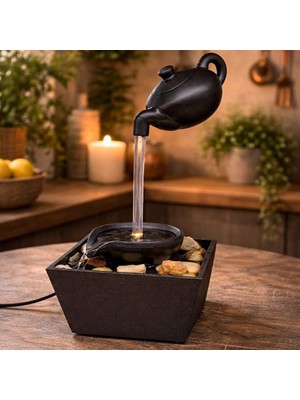 TE Dükkan LED Demlik Tasarımlı Şelale Süs Havuzu