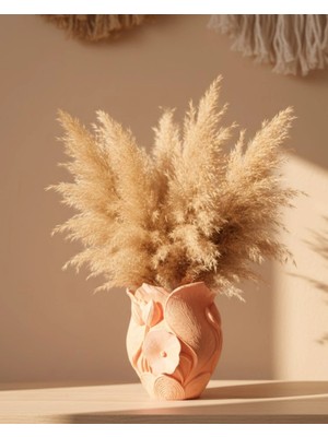 TE Dükkan Modern 3D Turuncu Çiçek Vazo Masaüstü Salon Dekoru