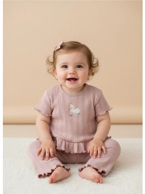 Kidaxi Jakarlı Tişört Pantolon Takım