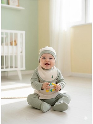 Kidaxi Erkek Bebek 4'lü Zıbın Takımı 1-6 Ay