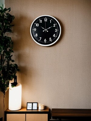 Pazarcan Beyaz Dekoratif Duvar Saati 36 cm Modern Tasarım, Şık, Kayışsız