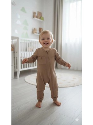 Kidaxi Erkek Bebek Patiksiz Tulum – 3-6 / 6-9 / 9-12 / 18-24 Ay