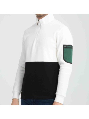 Lacoste Fermuar Yaka Regular Fit Renkli Sweatshirt