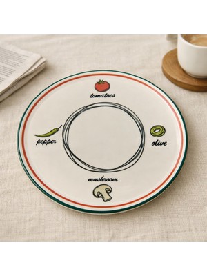 Renkli 30 cm Pizza Tabağı, Şık ve Pratik Mutfak Gereçleri