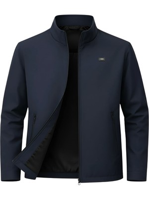 Sivaist Lacivert Erkek Polyester Karışımlı Su Ve Rüzgar Geçirmez Mevsimlik&Yazlık Mont