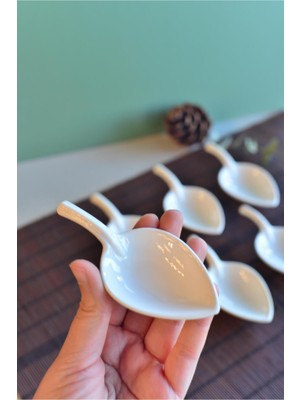 6'lı Porselen Yaprak Sosluk Seti, Şık ve Zarif Sunumlar Için