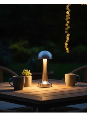 Sb Shopping Şarjlı Kablosuz Mantar Masa Lambası Dokunmatik 3 Renk LED Tasarım