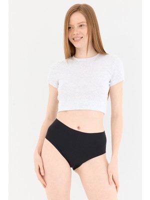 Naphor Shade Dikişsiz Yüksek Bel Slip Külot Siyah