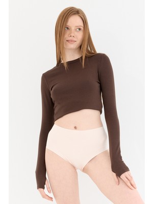 Naphor Shade Dikişsiz Yüksek Bel Slip Külot Pudra