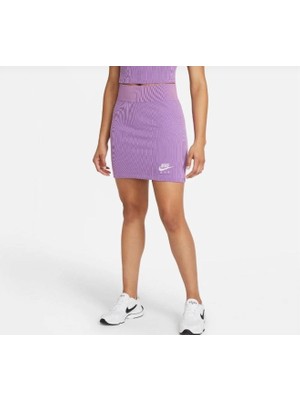 Nike Sportswear Air Fitilli Mor Kadın Etek CZ9343-591