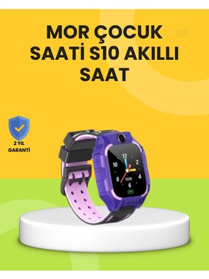 Sb Shopping S10 Akıllı Çocuk Saati Mor Tasarım Adımsayar ve Alarm Fonksiyonlu