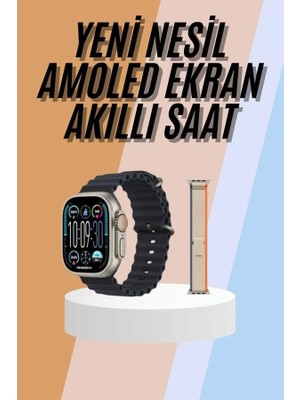Sb Shopping 49MM Akıllı Saat Amoled Ekranlı Kadın Erkek Kol Saati Plastik Kordon