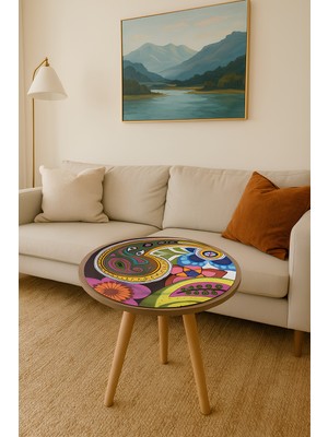 Boyut Tekli Oval Yan Sehpa  Berceste3