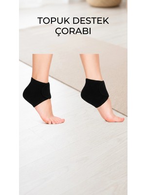 Mercansa Ikili Silikon Tabanlı Topuk Dikeni ve Çatlak Önleyici Ortopedik Çorap