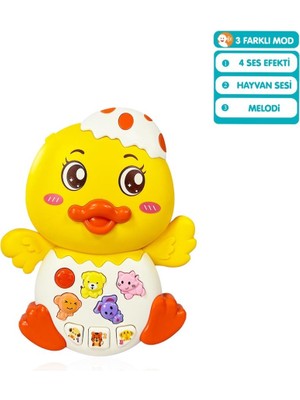 tp JLG-855-144A Işıklı ve Müzikli Ördek Bebek -Vrd