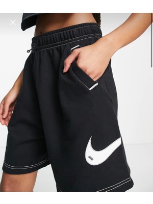Nike Sportswear Swoosh Women's Baller Shorts Siyah Kadın Şort DM6750-010