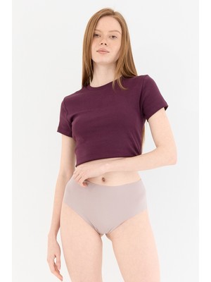 Naphor Shade Dikişsiz Yüksek Bel Tanga Külot Leylak