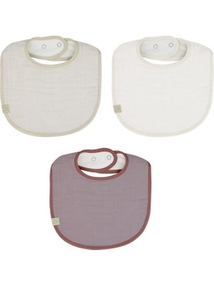 SHC4200 Nessiworld Müslin Önlük 3'lü 60101 Taş Ekru Antrasit