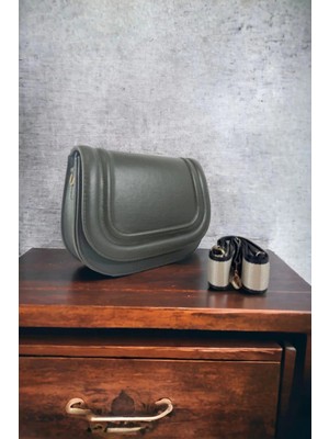 Milabella Hola Antrasit Cilt Kanvas Şerit Askılı Kadın Trend Omuz Çantası