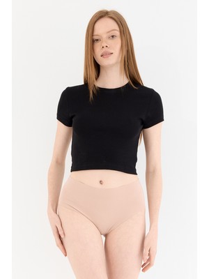 Naphor Shade Dikişsiz Yüksek Bel Tanga Külot Ten