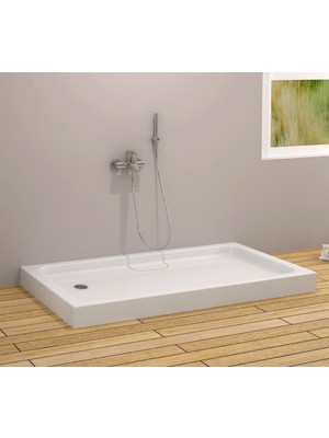 Sırduş 130X80X12 Dikdörtgen Monoblok Duş Teknesi