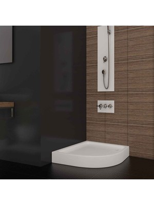 Sırduş 100X100X12 Oval Monoblok Duş Teknesi