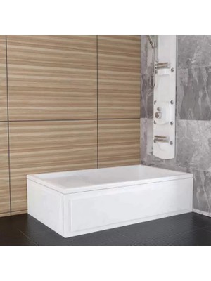 Sırduş 105X70X44 Mini Düz Oturmalı Küvet, Beyaz