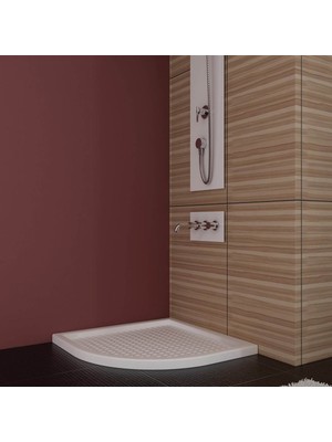 Sırduş 90X90X6 Oval Flat Duş Teknesi