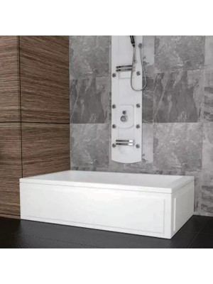 Sırduş 180X80X44 Mini Düz Küvet, Beyaz