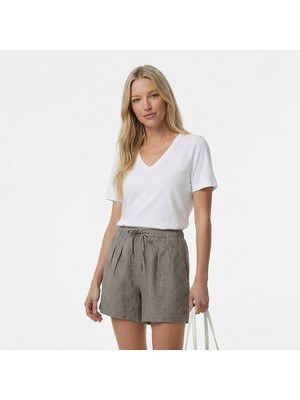 Nautica Kadın Beyaz Regular Fit T-Shirt