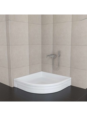 Sırduş 80X80X16 Oval Panelli Duş Teknesi