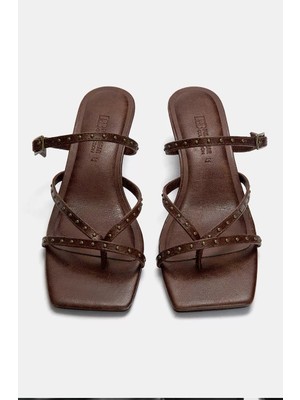 Allbucks Pull&bear Zımbalı Topuklu Sandalet ABPNB3801