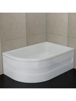 Sırduş 120X80X44 Asimetrik Sağ Mini Küvet, Beyaz