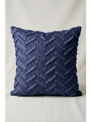 Cortibo Harmony Serisi Püsküllü Kırlent Kılıfı Lacivert