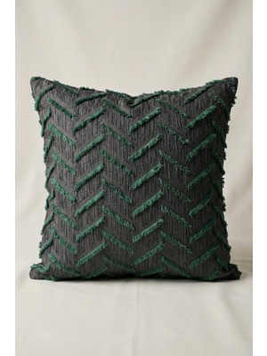 Cortibo Harmony Serisi Püsküllü Kırlent Kılıfı Yeşil