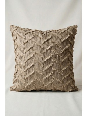 Cortibo Harmony Serisi Püsküllü Kırlent Kılıfı Bej