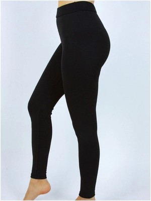 Tusebu Kadın Siyah Yüksek Bel Esnek Günlük Spor Tayt