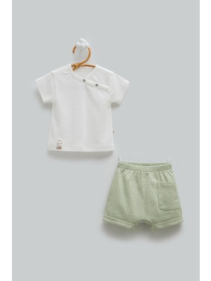 Caramell Hello Boy Alt Üst Takım - Ekru - 62-68 cm Ekru