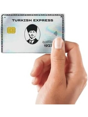 Ecosell Turkısh Express Kart Kaplama Hologramlı Kart Etiketi (Yüksek Kaliteli Baskı)