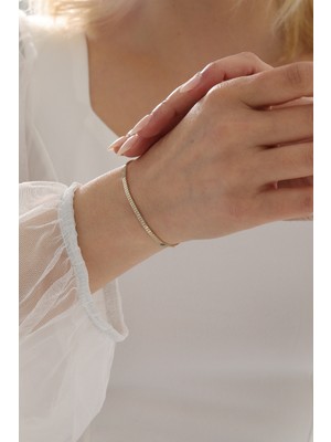 Yavuz Kuyumculuk 14 Ayar Altın Ezme Küp Bileklik