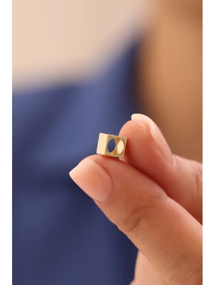 Yavuz Kuyumculuk 14 Ayar Altın Küp Kolye Ucu