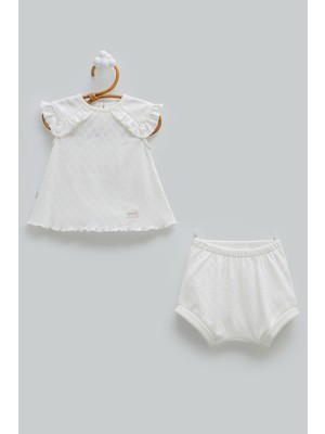 Caramell Hello Gırl Alt Üst Takım - Ekru - 68-74 cm Ekru
