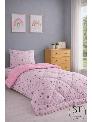 Shopyteks Tek Kişilik Welsoft Puffi Uyku Seti 155X215 | Lastikli Çarşaflı | 2 Adet Yastık Kılıflı | Pamuklu % Yumuşak