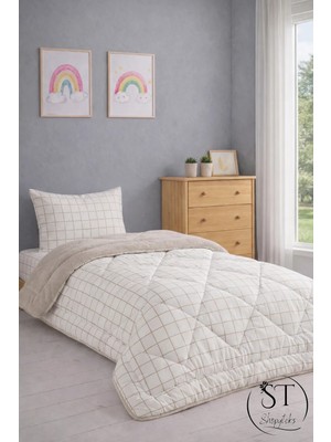 Shopyteks Tek Kişilik Welsoft Puffi Yorgan 155X215 | 1 Adet Yastık Kılıflı | Pamuklu & Yumuşak