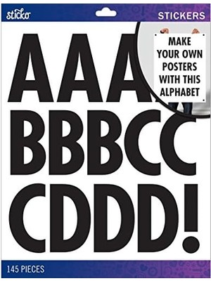 Ecosell Sticko Xl Alphabet Stickers- Futura Regular Xl -E5290128